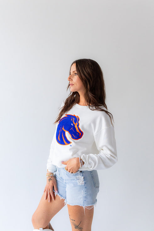 Boise State Mascot Chenille Comfort Crew